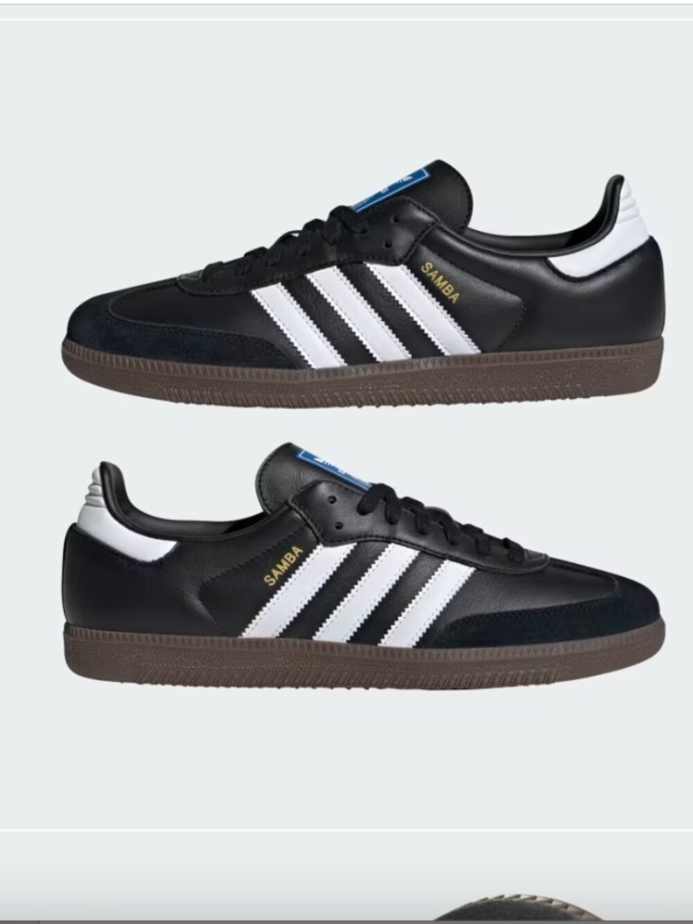 Adidas Samba Classic Leather Sneaker Black white women's 7 men’s 6 shoes